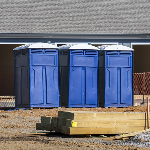 how often are the porta potties cleaned and serviced during a rental period in Ambrose